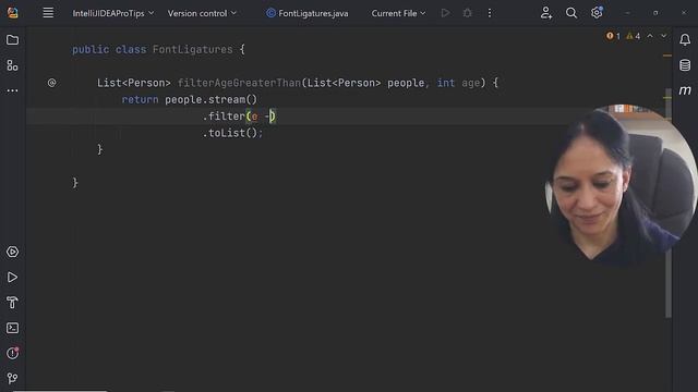 IntelliJ IDEA: Font Ligatures