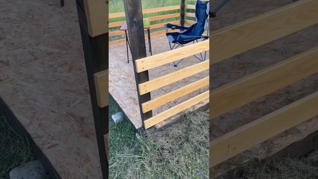 Беседка из дерева 3 х 3 своими руками #беседка #деревня #строительство