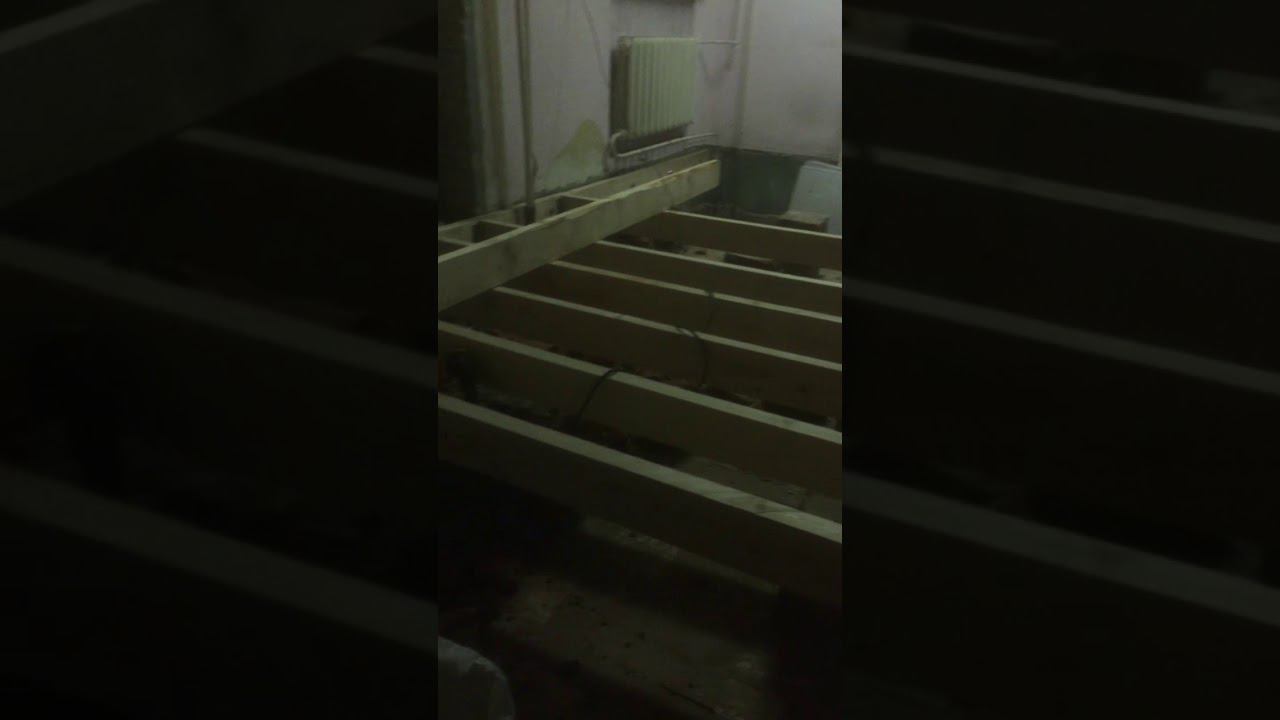 Ремонт пола. Настил лаг