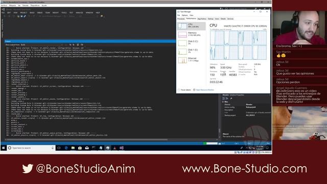 [ESP] DIRECTO 8 - Tutorial - Compilando Blender 2.79 en Windows y la rama Mantaflow!