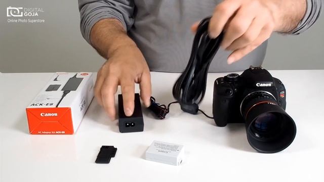 How to Use and Install the ACK E8 Adapter Kit for Canon EOS Rebel T3i T5i T4i T2i & Other Cameras
