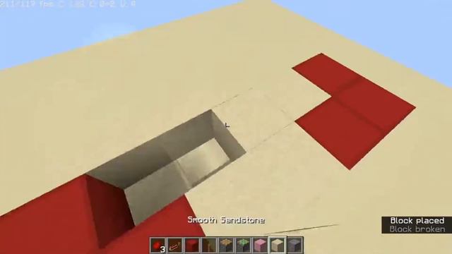 Redstone: How to make a Flush Piston Door