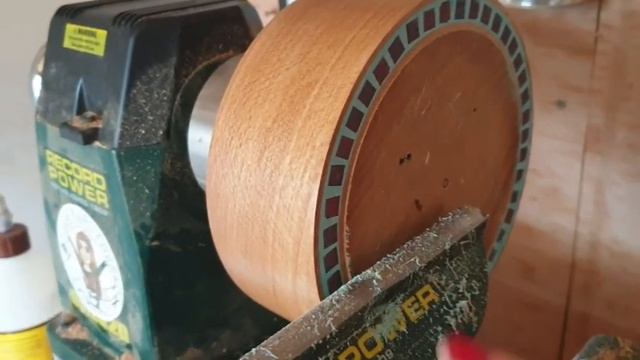 Woodturning Beech bowl with Epoxy Resin and Milliput