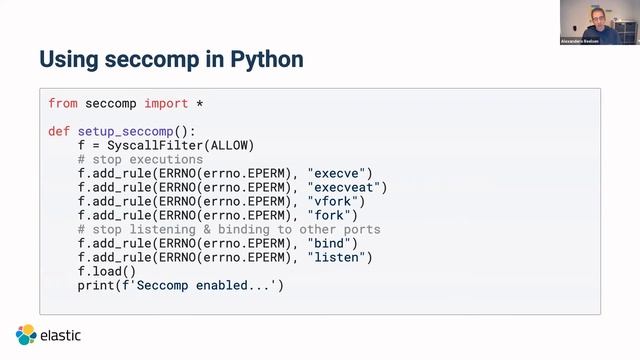 Seccomp for developers   making your applications more secure | Alexander Reelsen | BSidesSG