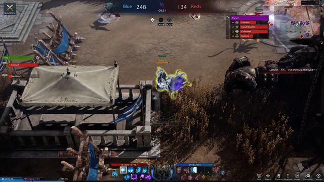 Lost Ark MMORPG: Destroyer Warrior Class PVP Gameplay - Command Arena 6V6 - Guild Members Fight 2