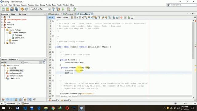 How to transfer data between One JFrame to Another JFrame Java Swing With Netbeans