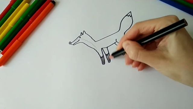 Рисуем ЛИСУ детям. Учимся рисовать