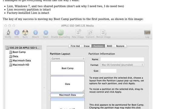 Apple: Macbook Air + Lion + Windows 7 Boot Camp + shared partition (8 Solutions!!)