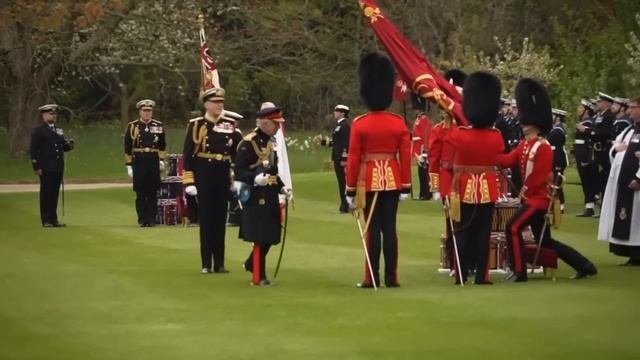 King Charles III presents new Standards and Colours at Buckingham Palace