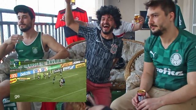 React Palmeiras 1x3 Flamengo Lances campeonato brasileiro 2021