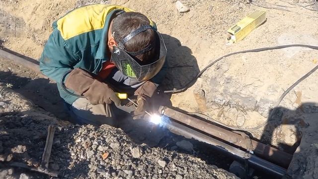 Сварка труб отопления!  Электроды ESSAB OK-46 и УОНИ 13/55! pipe welding for heat