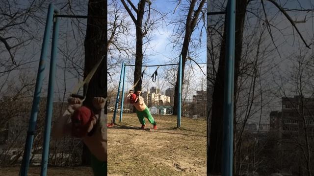 Разгибание рук в петлях TRX (трицепс)