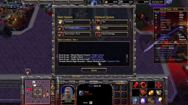 Warcraft 3, City TD/Item Tier1,2