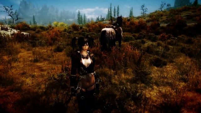 Elder Scrolls V Skyrim mod HDT Hair Twin tails 揺れる髪 ツインテ