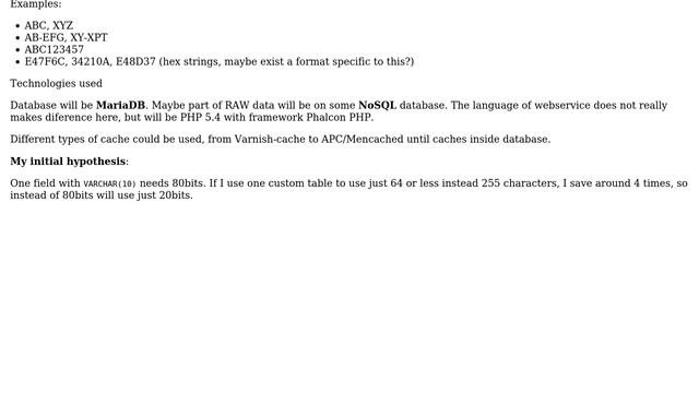 Databases: UTF8 vs ASCII or custom binary format: high-performance optimization on very big tables