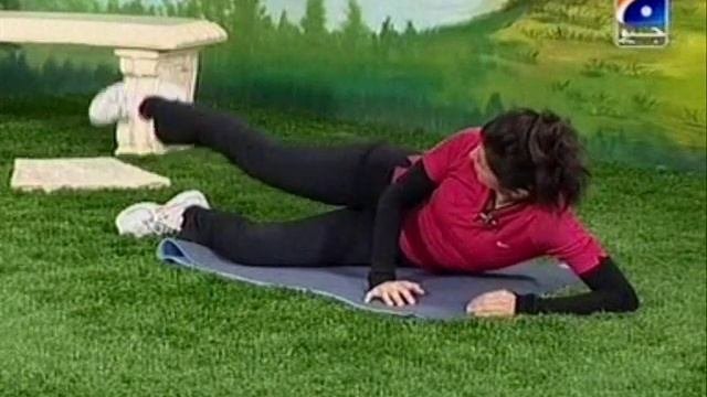 Maryam Adnan, Red On Black Spandex, Inner Outer Thigh Workout.