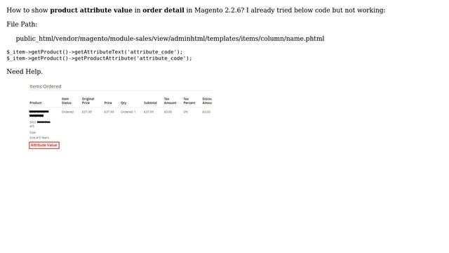 Magento: Magento 2.2 - Get product attribute value in order detail Admin 2 Solutions!!