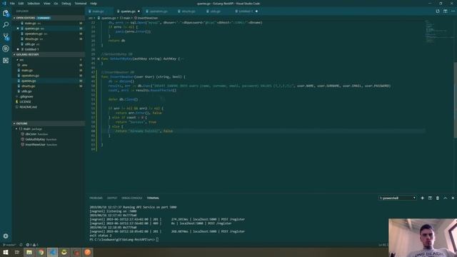Learning GoLang - Creating a CRUD RestAPI with MySQL Authentication -- PART 2