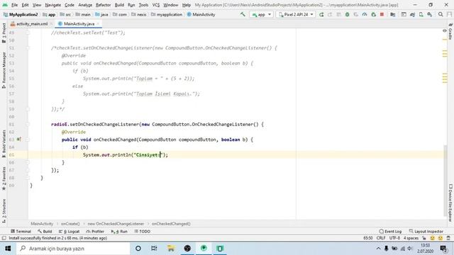 Radiobutton Ve Radiogroup Kullanımı
