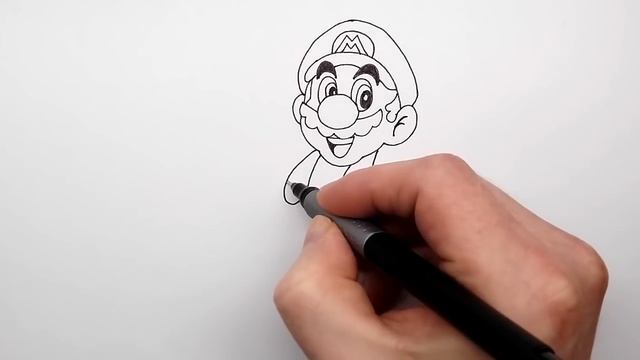 How to Draw Super Mario Step by Step - Drawing lesson Super Mario