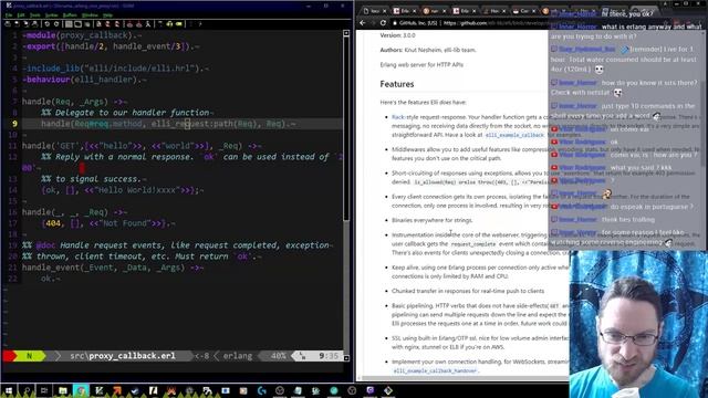 Learning how to set up Erlang with a cross-origin proxy.