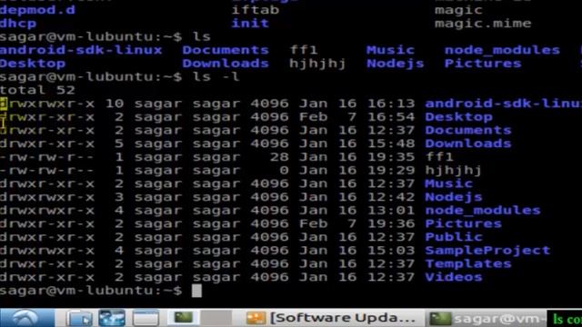 ls command in Ubuntu