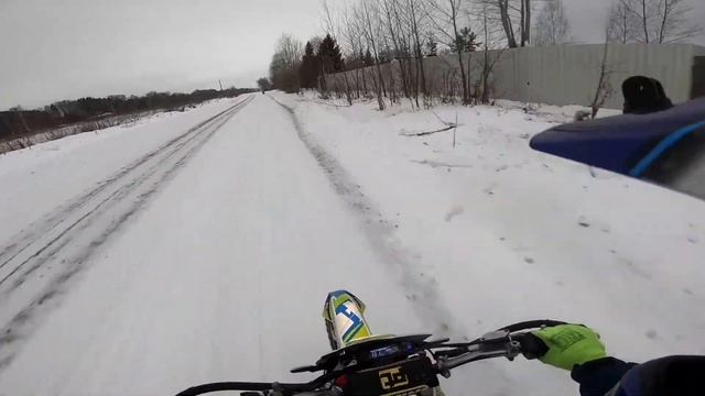 motoland xt250hs 172 fmm по глубокому снегу. #enduro #gopro
