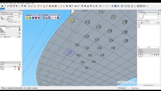 Hairbrush 3D modeling  - Sketchup Tutorial and timelapse