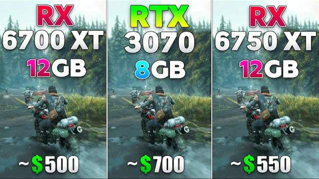 RX 6750 XT vs RTX 3070 vs RX 6700 XT - Test in 8 Games