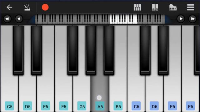 Mobile Piano Tutorial: How to play Snowy by Toby Fox