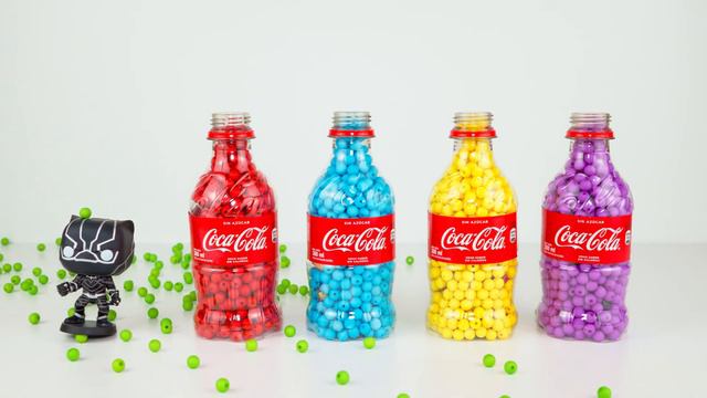 Oddly Satisfying Video    Making 5 Coca Cola Balloons Bottle Beads Balls Kinetic Sand  Drop ASMR