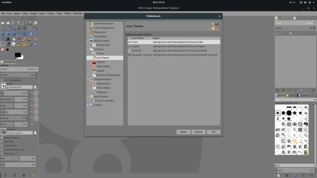 The New Themes of GIMP 2.10