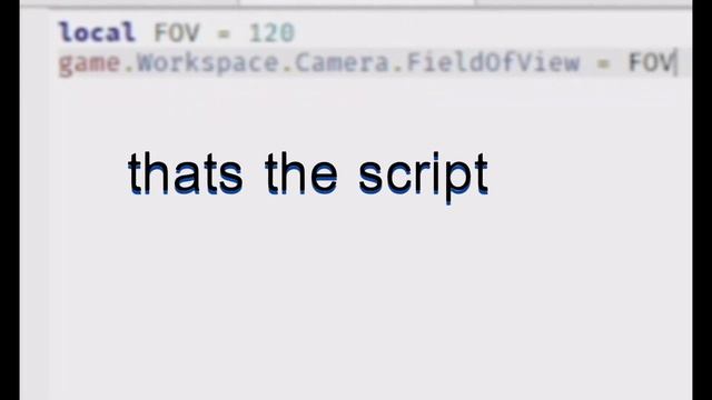 How to do a FOV script on roblox studio...