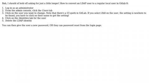 How can I convert an LDAP user to local user in GitLab? (2 Solutions!!)