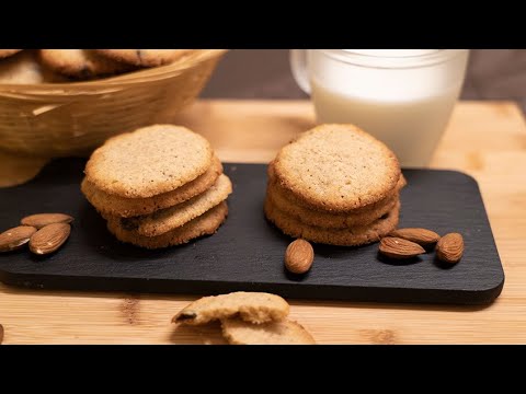 Миндальное печенье с шоколадом, готовится максимум за полчаса!