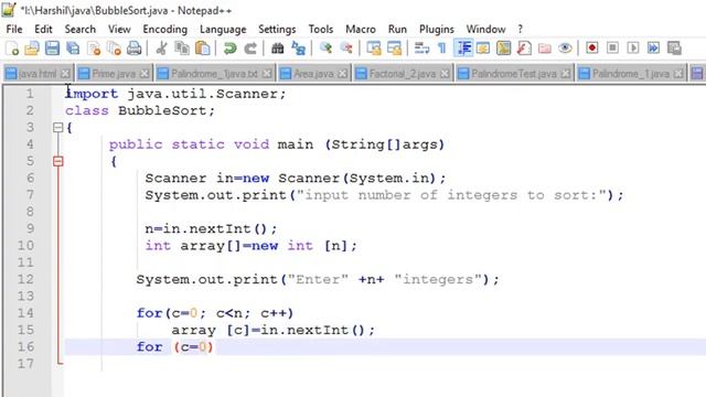 Write a Java Program to Sort an Array Element using Bubble Sort Algorithm - Tutorial - 5