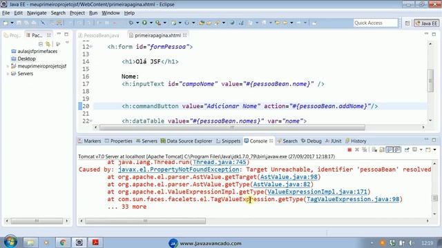 Request Scoped do JavaServer Faces