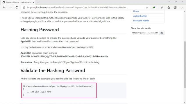 Hashing Password - Learn Rest Api's with .Net Core Build First Web Api.