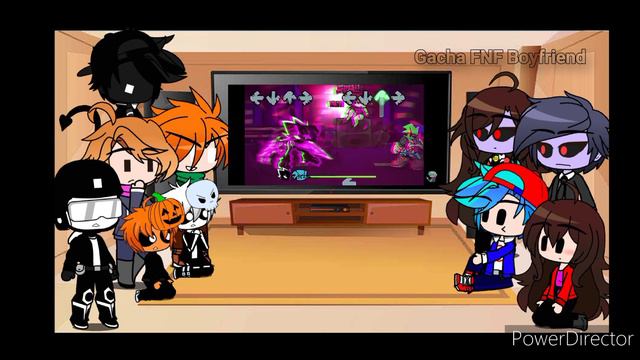 FNF react to  Corruption VS Evil Pico Final Day  Gacha Glub  FT. Soul Boyfriend  By Phantom Fea