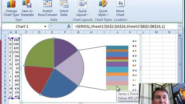 Excel - Excel Charts 4 - Too Many Pie Slices - Episode 1211.404
