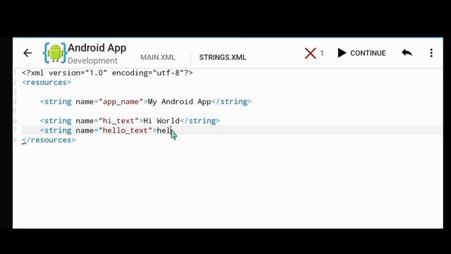 AIDE Tutorial - Android App (Strings)