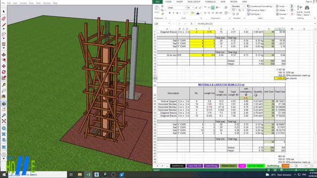 | How to Estimate Scaffolding of a One Storey House (2021) PART-6|