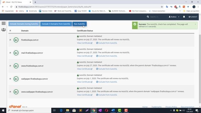 Ücretsiz SSL kurulumu (Let's Encrypt)