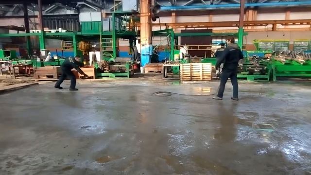 Мощная шлифовка бетонных полов...