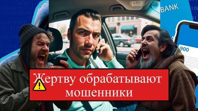 Жертву обрабатывают мошенники