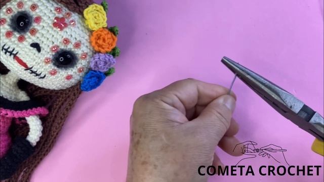 CATRINA AMIGURUMI / Día de muertos 1/4 #catrinaacrochet  #catrinafacildehacer