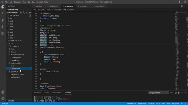 Gulp Sass | The Orcaso Career Web Page