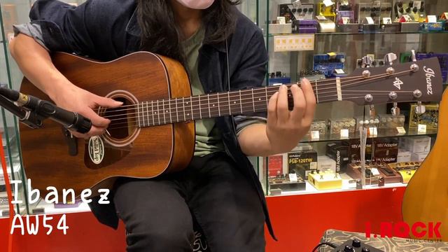 【i.ROCK 愛樂客樂器 】Ibanez吉他 ｜AW54 D桶身｛奧古曼Okoume面板｝面單板 民謠吉他｜試聽 DEMO｜台北 士林 樂器行 音樂教室