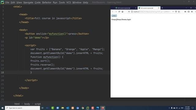 Learn JavaScript In Arabic 15   Array Sort.