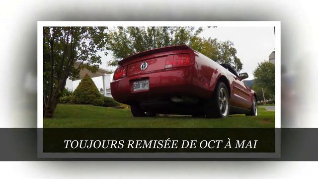 FORD MUSTANG 2007  DÉCAPOTABLE V6 AUTO ROUGE RUBIS IMPÉCABLE 82000 KM BELOEIL, QC.